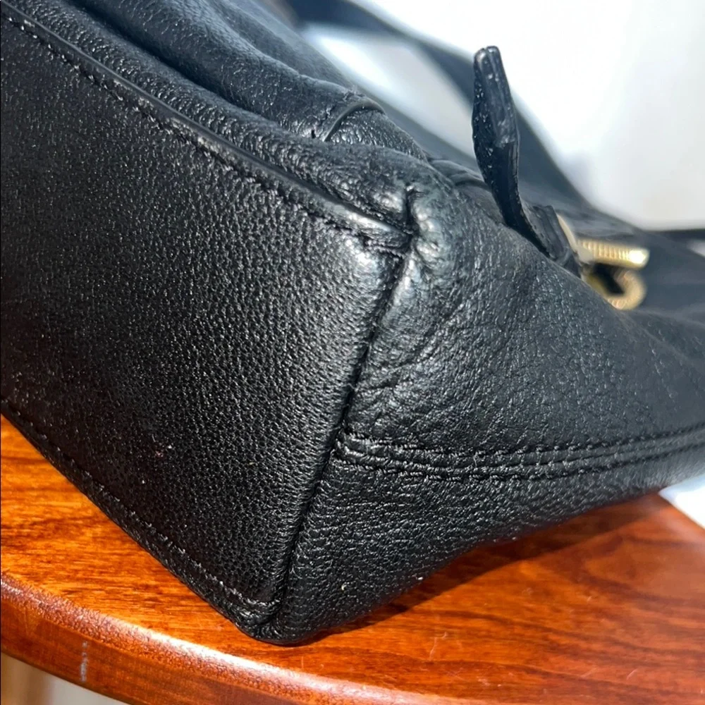 Kate Spade Black Shoulder Bag polka dot interior
